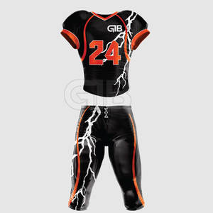 Uniforme de football américain respirant personnalisé, de haute qualité, 100% polyester, service OEM du Pakistan - Product Image 1