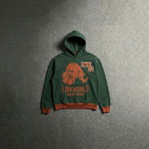 Sweat-shirts d'hiver surdimensionnés pour hommes, personnalisés, effet vieilli, délavés à l'acide, vintage, épais, imprimés numériquement, service OEM - Product Image 2