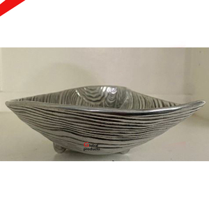 Design moderne, bol de service à salade et à nourriture en aluminium et en métal fini argenté pour restaurant et bar d'hôtel - Product Image 3