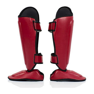 Espinilleras de Piel Sintética para Muay Thai, Espinilleras de Kick Boxing para Adultos con Logotipo Personalizado, Equipo de Protección para Entrenamiento - Product Image 2