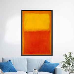 Modern Abstract <b>Canvas</b> Print, Rothko Style Wall Art, Bold Minimalist Home Decor,Black <b>Framed</b> - Product Image 1