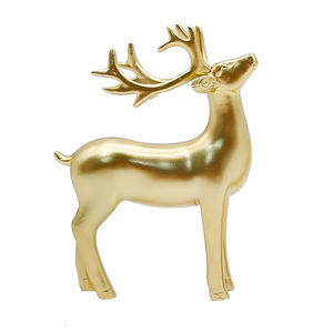 Élégant ensemble de figurines de cerf en laiton Design complexe Collection Home Decor Statue Vintage animaux Figures ornements de table - Product Image 5