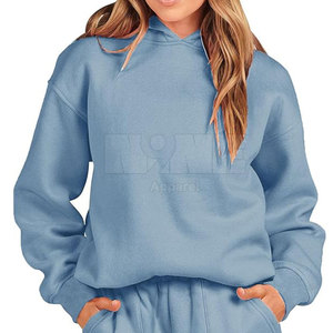 2025 último diseño patrón sólido Sudadera con capucha para mujer conjuntos cortos ropa informal de buena calidad para Primavera/Verano cuello con capucha - Product Image 4