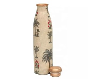 Elegant Design printed Copper <b>Water</b> Bottle Handmade New Trendy Ayurvedic Design Direct Drinking Boiling <b>Water</b> - Product Image 1