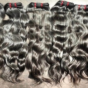 Los mejores paquetes de cabello Remy virgen natural de los templos indios Cabello crudo sin procesar de un solo donante Estilo de onda profunda suelta - Product Image 1