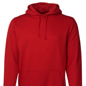 Sudadera con Capucha Roja Unisex, Sudadera con Capucha Lisa de Felpa de Algodón Premium, Ropa de Invierno, Estilo Urbano Informal, Corte Regular, Venta al por Mayor - Product Image 2