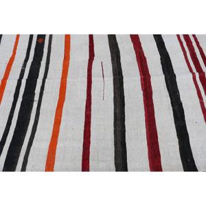 พรมวินเทจตุรกี ขนาด 5.4x10 ฟุต สีขาวแดงไล่เฉด - Product Image 5