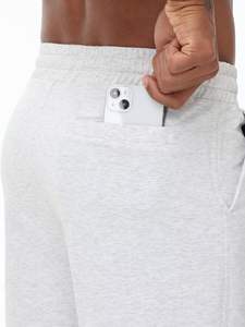 Pantalones Cortos de Salón para Hombre, Casuales, Esenciales, Corte Holgado, Transpirables, 100% Algodón, Antiarrugas, Resistentes al Viento, Cintura Elástica, Ropa de Dormir - Product Image 6