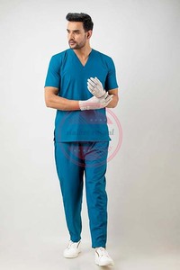 ชุดยูนิฟอร์มคอวีสำหรับผู้ชายชุดพยาบาลสครับยืดได้ - Product Image 2