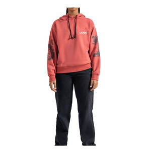 Personnalisé femmes tricoté imprimé anti-rides respirant sweat durable hiver rue mode avant Logo fabriqué sur commande - Product Image 1