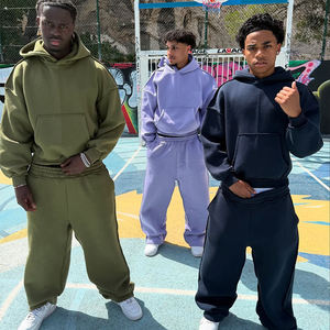 ชุดวอร์มสไตล์สตรีทสูทแบบพรีเมียมชุดวอร์ม400gsm มีฮู้ดสำหรับผู้ชาย - Product Image 1