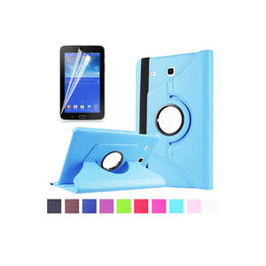 Étui rotatif Netzy pour Tab 3 Lite 7.0 T110, coque arrière en cuir PU blanc, support pour crayon, fonction de protection compatible - Product Image 1