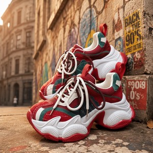 <span class=keywords><strong>Zapatillas</strong></span> de plataforma para <span class=keywords><strong>mujer</strong></span> al por mayor, estilo retro con bloques de color, con <span class=keywords><strong>cordones</strong></span>, transpirables, informales, que aumentan la altura, para primavera y streetwear. - Product Image 1