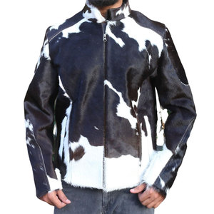 Latest Fashion Breathable Cowhide Leather Motorcycle Jacket Autumn Waterproof Windproof Regular Sleeve Men's Different Colors - Product Image 1