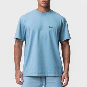 T-shirt en coton décontracté pour homme de qualité supérieure, surdimensionné, 250 g/m², impression DTG personnalisée, poids lourd, 220 g, t-shirt vierge personnalisable - Product Image 5