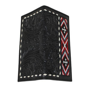 Genuine Leather Long <b>Wallet</b> Handmade Premium Indian Craftsmanship Zipper Closure Bohemian <b>Women's</b> Messenger Bag Pure Autumn - Product Image 2