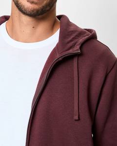 Sweat à capuche zippé personnalisable pour hommes pour les commandes en gros broderie et impression de logo personnalisé de haute qualité sur tissu polyester en coton doux - Product Image 6