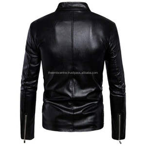 Chaqueta de moda de piel de vaca Premium para hombre, chaqueta de lona con cuello alto, el mejor diseño, chaqueta de estilos personalizados para hombre - Product Image 3