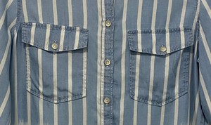 ไหมพรมผ้าฝ้าย100% ลายทางสำหรับผู้ชายผ้าปอปลินย้อมแขนยาวแห้งเร็วระบายอากาศได้ดี - Product Image 4