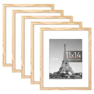 Factory wholesale Original Wood Color floating picture frame Made of Solid Wood Frame picture frames wholesale