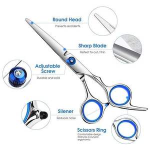 Hair <b>Scissors</b> Barber <b>Scissors</b> Professional 6.5" Stainless Steel Hair Cutting <b>Scissors</b> Pouch Beauty Tools ZORG INTERATIONAL - Product Image 1