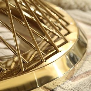 Tables basses en verre trempé de luxe Ensemble table d'appoint Table centrale en métal Meubles de salon - Product Image 5