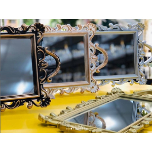 Las Más Nuevas bandejas de decoración modernas para restaurantes de hoteles, bandejas decorativas con marco de Metal Chapado en espejo para gran oferta - Product Image 3