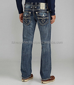 Nueva Tendencia en Jeans de Mezclilla para Hombre con Bordado en el Bolsillo Trasero - Product Image 3
