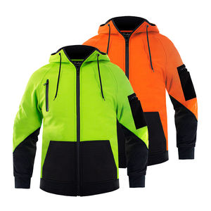 Nouvelle veste softshell légère et imperméable pour hommes, haute visibilité, fermeture éclair réfléchissante, conforme à la norme ANSI Classe 1, personnalisable pour la sécurité professionnelle. - Product Image 2