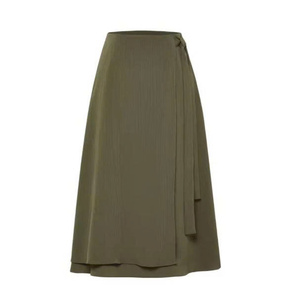 Durable 100% Polyester A-Line Skirt for Office Lady. Anti-Wrinkle Fabric Breathable Soft Custom Colors Available. Office/Casual - Product Image 1