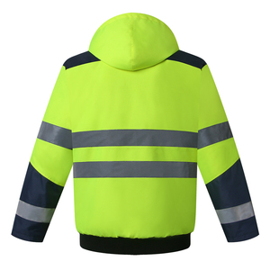 Hi Vis OEM Wholesale Custom <b>Construction</b> Safety <b>Jacket</b> Motorcycle Winter Safety <b>Jackets</b> with Fleece Made in Pakistan. - Product Image 3