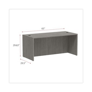 Coque de bureau droite de la série Alera Valencia ALEVA216630GY 65 pouces. X 29,5 pouces Bureau gris X 29,63 pouces - Product Image 6