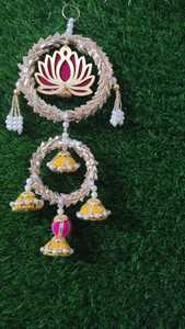 Stunning Lotus Hangings <b>for</b> Home Decoration Puja, Housewarming and Mandir Backdrop Pink Lotus <b>Party</b> Favor - Product Image 4