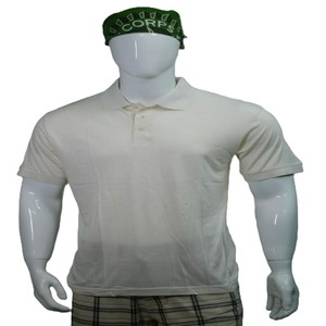 เสื้อโปโลสีขาวสำหรับผู้ชายเสื้อคอตตอนออร์แกนิก100% คอตตอนออร์แกนิกแขนสั้นปกใหญ่แบบลำลองสำหรับฟิตเนสรีไซเคิลได้ - Product Image 1