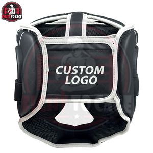 Protège-tête de boxe avec protection menton et joues en cuir PU/véritable, personnalisable, qualité supérieure, durable, doux et confortable - Product Image 4