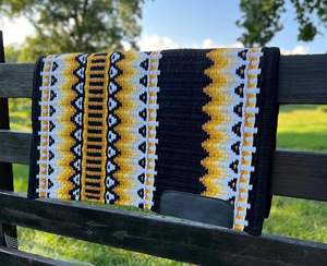 Manta de sillín occidental hecha a mano de lana Premium, almohadilla duradera para montar a caballo, manta ecuestre personalizada, proveedor de productos calientes de la India - Product Image 4