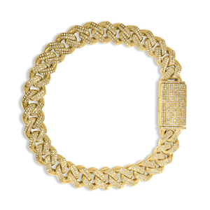 VVS Moissanite S925 pulsera de plata 15mm diamante cadena cubana estilo Hip Hop personalizado para regalo joyería fina de los hombres - Product Image 6