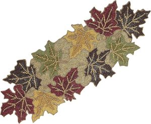 Luxury Floral Embroidered Christmas <b>Dining</b> <b>Table</b> <b>Runner</b> Handmade Cloth Decorative Wedding Mat With Leaves Design for Home Use - Product Image 1