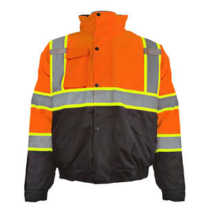 Chaqueta reflectante personalizada de poliéster de alta visibilidad Ropa de trabajo de seguridad impermeable de invierno con Material Oxford para hombres - Product Image 5