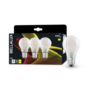 Confezione da 3 lampade LED standard in cristallo, opache, E27, 7,5W, 2700K (Bellalux 4058075606333) - Product Image 1