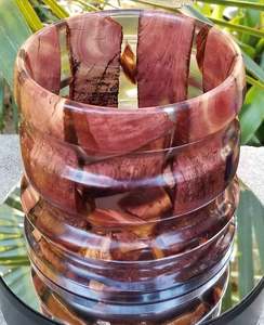 Nouveau design, bol de service écologique en bois/résine, vaisselle moderne pour les fêtes, directement du fabricant - Product Image 2