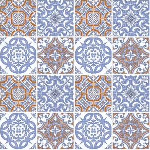 Carreaux en céramique à fleurs rustiques de style marocain 30x30cm Décoration de sol de salon mate - Product Image 5