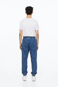 Jeans de mezclilla azules holgados de pierna ancha para hombre, estilo High Street, fabricados con alta calidad, 100% algodón peinado, personalizables. - Product Image 2