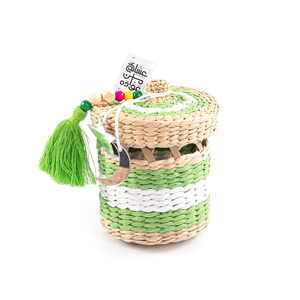 กล่องเก็บของผักตบชวาถักมือพร้อมฝาปิดสำหรับเดือนรอมฎอนคารีมีอิดมูบารักชาติอาหรับบรรจุภัณฑ์ของขวัญวันหยุด - Product Image 5