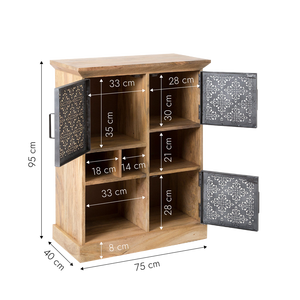 Aparador alto de madera de mango Sahara - Product Image 6