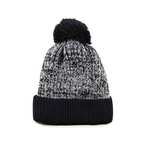 Chapeau en tricot jacquard à pompon de haute qualité, prix de gros, chapeau en tricot à pompon d'hiver, faible MOQ - Product Image 3