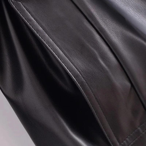 Chaqueta larga de piel sintética a prueba de viento para hombre de otoño con patrón sólido-Nueva ropa de moda para hombre - Product Image 6