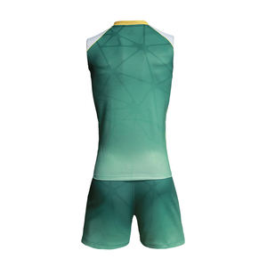 Ensemble d'uniformes de volley-ball unisexe personnalisé avec impression numérique, dernier design, 100% polyester, séchage rapide - Product Image 3