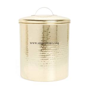 Embossed Designer Antique Copper Canisters Home and Kitchen <b>Tin</b> Pots Different Sizes Round Luxury Containers Set of 4 Kitchen - Product Image 3