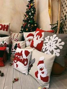Eco-Friendly Embroidered APPLIQUE BEADED Fabric for Home Decor <b>Christmas</b> Collection <b>Cushion</b> Woven Cotton Zippered <b>Cushion</b> <b>Covers</b> - Product Image 6